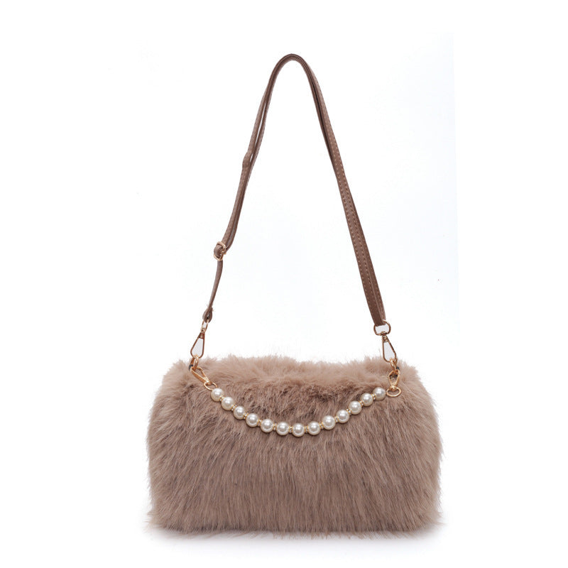 Bolso de Hombro de Moda para Otoño e Invierno: Con Cadena de Perlas y Diseño Versátil para Mujer