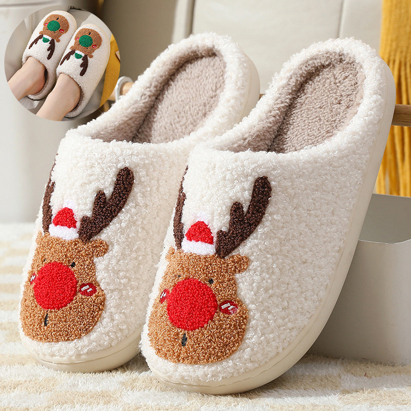 Pantuflas de Invierno para el Hogar, Reno, Suaves y Acogedoras