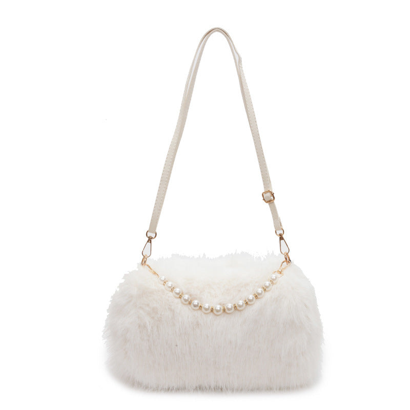 Bolso de Hombro de Moda para Otoño e Invierno: Con Cadena de Perlas y Diseño Versátil para Mujer