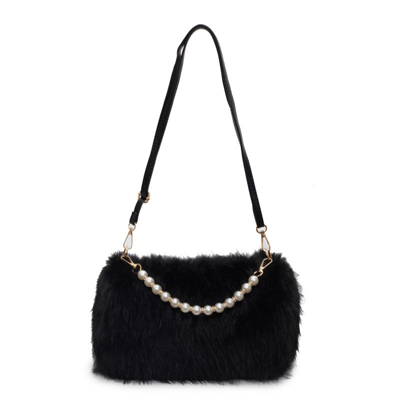 Bolso de Hombro de Moda para Otoño e Invierno: Con Cadena de Perlas y Diseño Versátil para Mujer