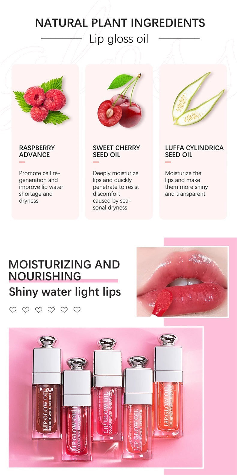 Brillo de Labios y Pintalabios 2 en 1: Hidratante y Nutritivo para Labios Suaves y Brillantes